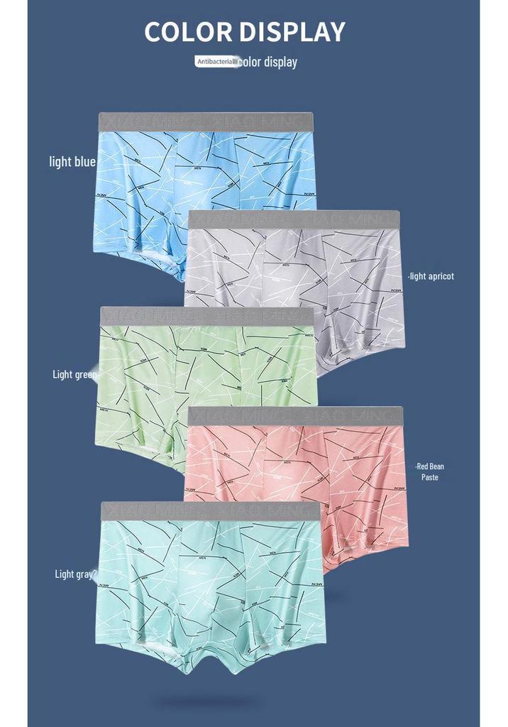 High-End Men's Seamless Breathable Milk Cotton Boxer Briefs