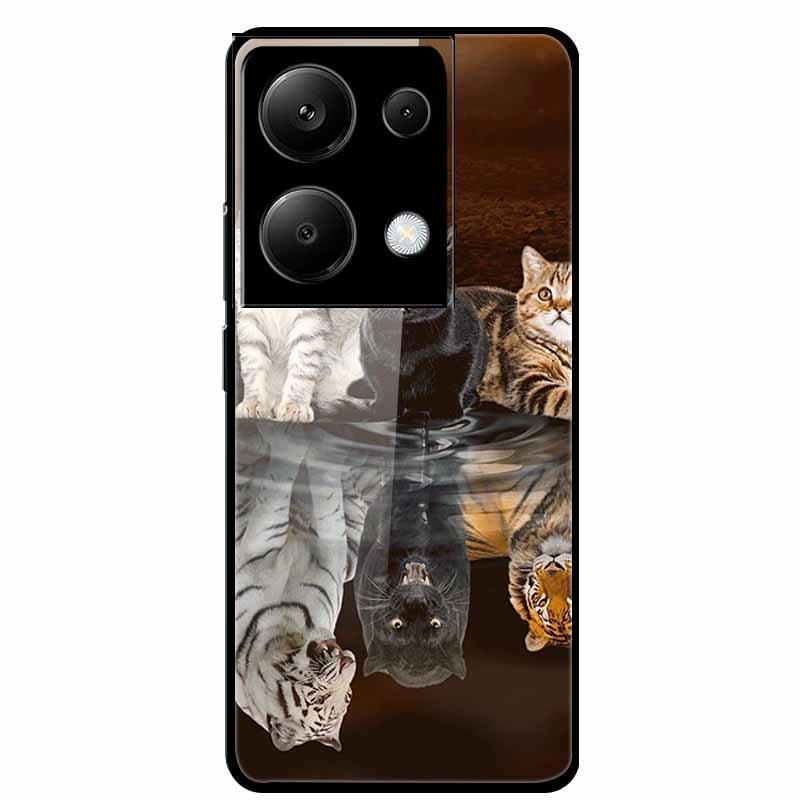 Redmi NOTE 13 PRO 4G Case with Tempered Glass & Aesthetic Color Painting