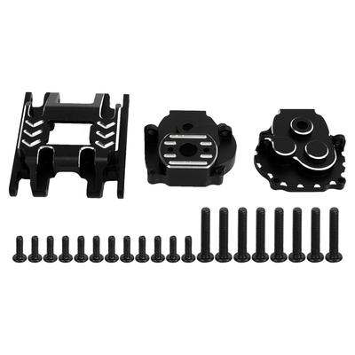 Gearbox Housing and Base Set Aluminum Alloy Low Noise RC Gearbox Case for Traxxas TRX4M 118 Black