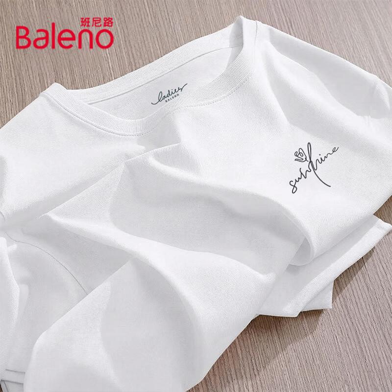 Baleno Women s Letter Print Pure Cotton Short Sleeve T-Shirt XL