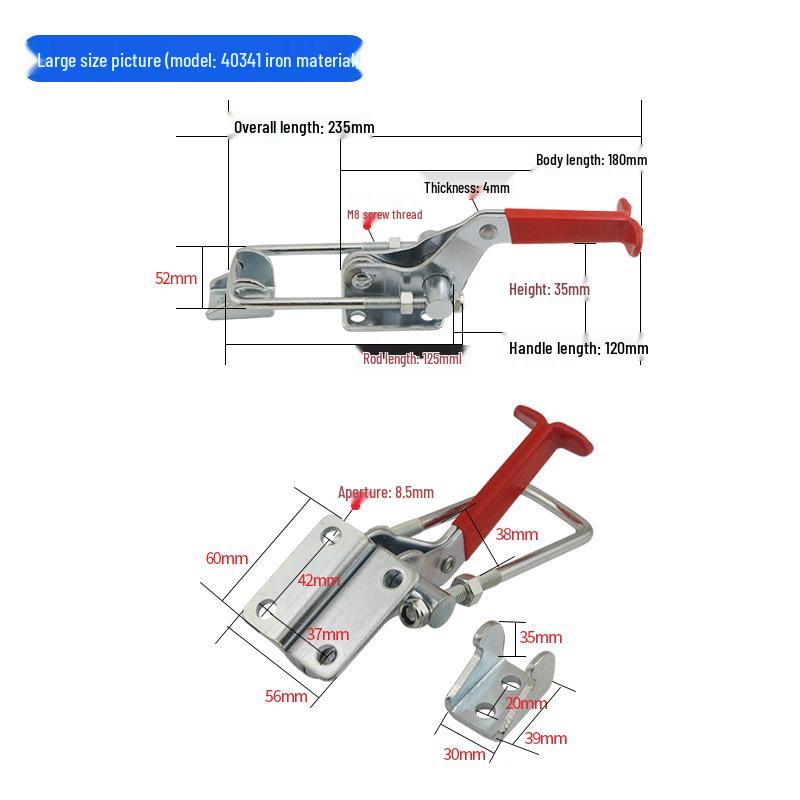30 Stainless Steel Quick Release Adjustable Toggle Latch Lock Clip Box Buckle
