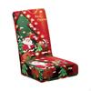 Christmas Chair Cover Slipcover Easily Install Festival Ornaments Holiday Decor Xmas