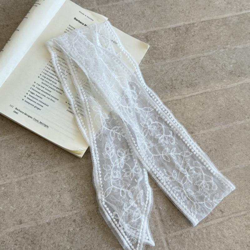 Unikt Y2K Langt Blonde Midjebånd Blomster Sløyfe Blonder Midjebelte Knyting Tynt Kjole Jeans Belte Sommer Tilbehør