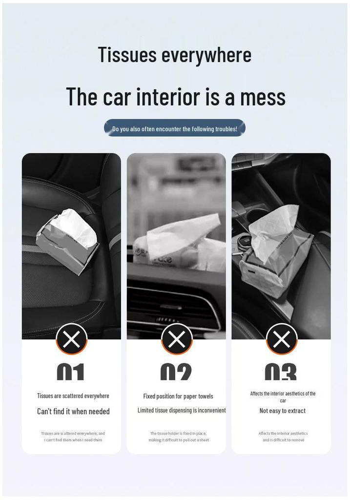 Mengshi 917/M817/M800 Car Foldable Multi-functional Tissue & Storage Box
