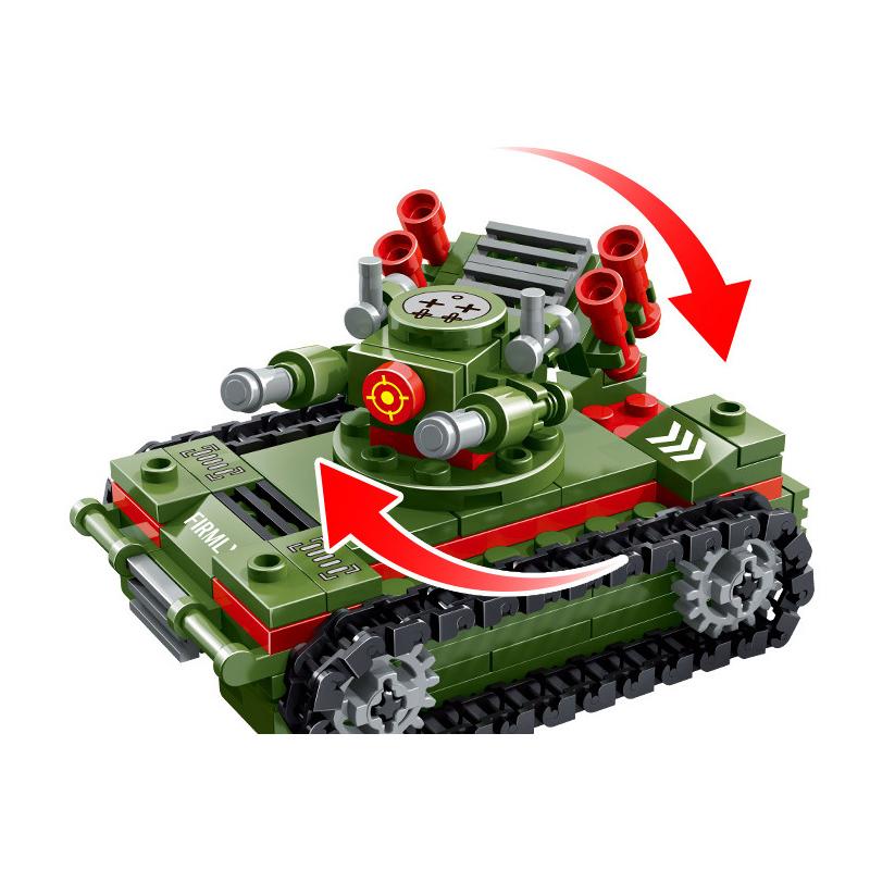 160Pcs Military Tank Building Block Set Army Tanks  Learning Educational Block Bricks Toy for Kids  Children  Adults Gift Present for Military Fans