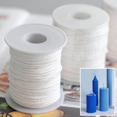 61 Meter/Rolle, weißer Kerzendocht, Baumwollkerze, gewebte Dochtspule, DIY-Kerzenherstellungsmaterial, rauchfreies Wachs, Kern aus reiner Baumwolle