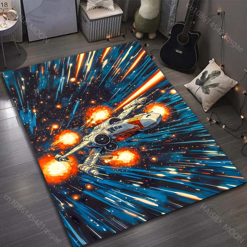 

Spacecraft Shuttles Through Space Print for Carpet Living Room Bedroom Bedside Floor Mat Home Decor Room Area Rug for Gifts 40x60cm