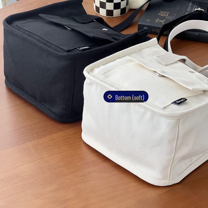 Women's Multi-Pocket 3D Canvas Tote: Versatile Crossbody, Student, & Lunch Bag