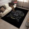 1PC Dark Cool Style Dog Theme Print Rug for Living Room, Bedroom,Office,Large Area, Black Rug, Stain Resistant Carpet