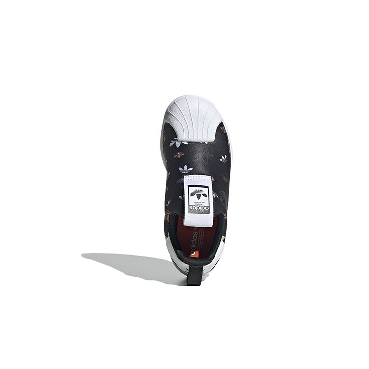 Adidas סניקרס סופרסטאר 360 J לוגו חוזר - שחור נעלי ספורט לילדים שחור ליבה לבן ענן כתום חצי אימפקט GX1868