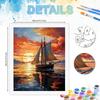 CHENISTORY Hand Painting Sailboat In Bedroom Living Room Landscape Painting By Numbers Kit DIY Artwork Canvas Home Decoration