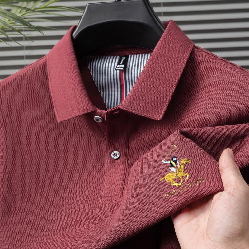 POLO CLUB 2025 Summer Men's New Pony Embroidery Solid Color Pure Cotton Loose Business Casual Polo Shirt