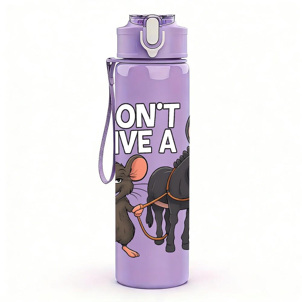 1PC Mouse Donkey Funny Cartoon 750ml Color Plastic Sports Water Bottle Leakproof Flip Straw Lid Suitable for Sports Office Home Use