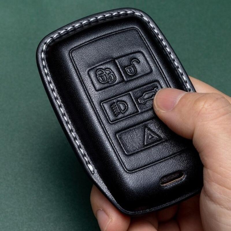 A+ Genuine Leather Car Key Case Cover for Land Rover Range Rover Discovery Velar