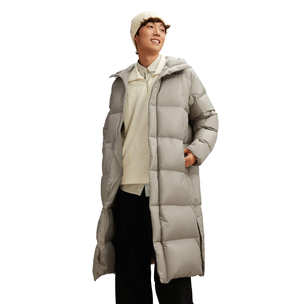 Li Ning Loose Fit Hooded Simple Brand Letter Print Comfortable Versatile Down Jacket Men Outerwear AYMV513-3