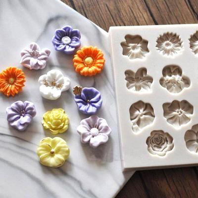 Slunečnice Květy růže Tvar Silikonová forma Dort DIY Dekorace Čokoláda 3D Forma Nástroje