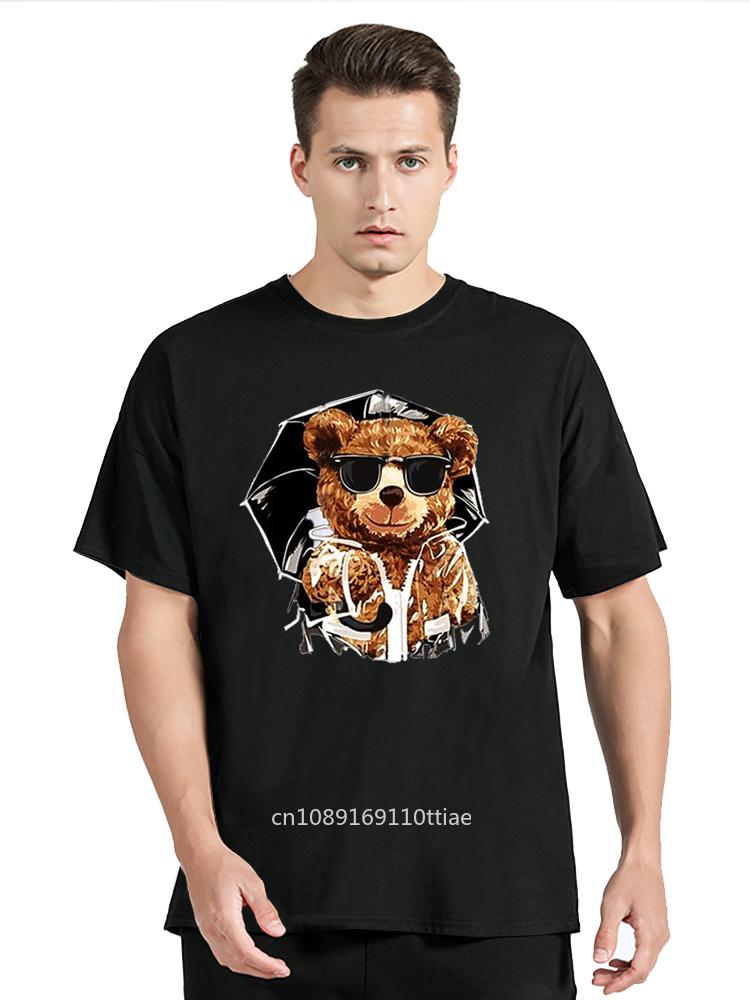 Funny Bears Print Men unisex T-Shirt Clothes Trendy Cozy Sweatshirt Women's Casual Tshirt Cotton Clothing Oversized Tees Tops