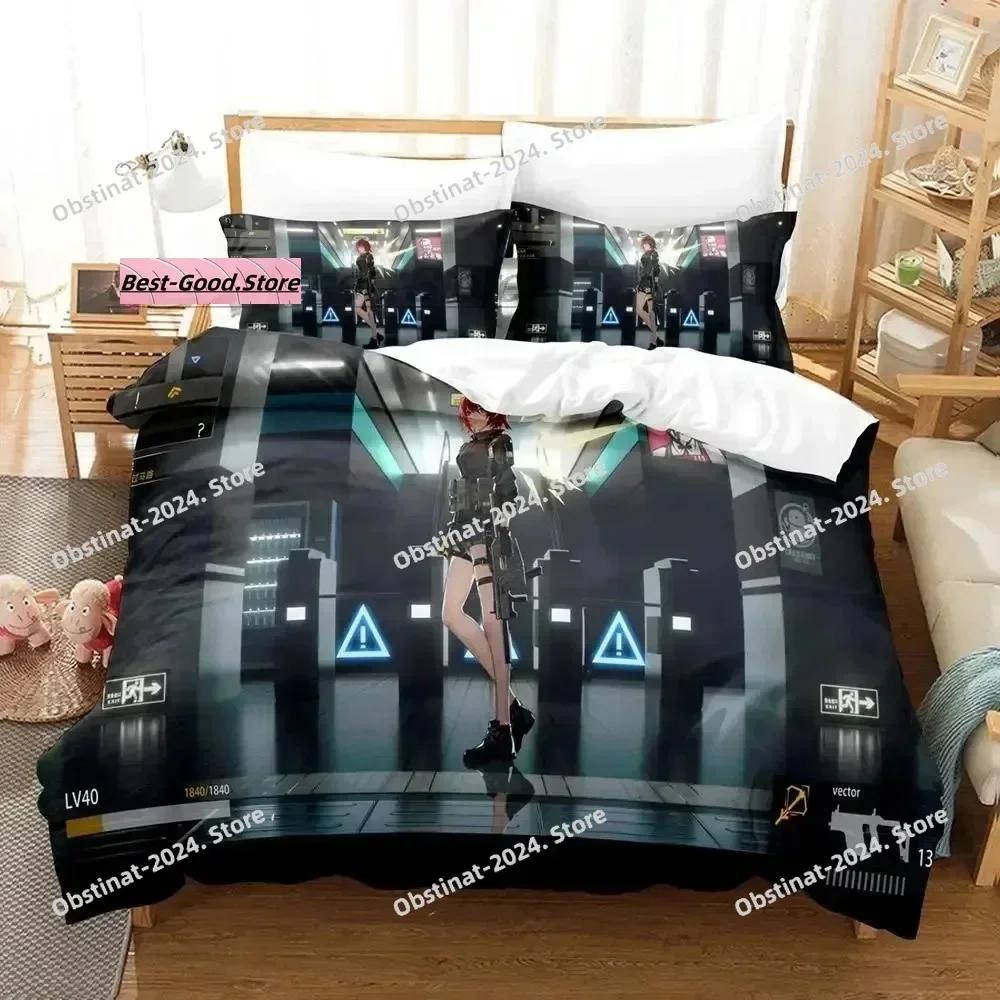Arknights Bedding Set Printed Single Comforter Quilt Bed Duvet Cover Pillow Case 3 Pieces Sets Kids Adult Size Game Anime Kawaii