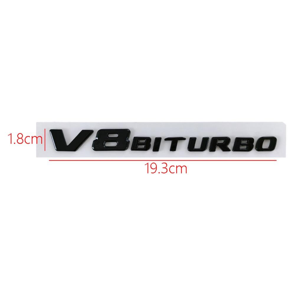 Autocollants 3D pour ailes de voiture, emblème V8 BITURBO, logo pour W463, W222, W204, W205, CLS, W218, C63S, W213, W212, accessoires