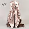 Large Decorative Neck Scarf Women Satin Square Scarf 35"x35" Musical Note Printed Gift for Music Lovers Silky Neckerchief Shawl Wrap Multifunctional