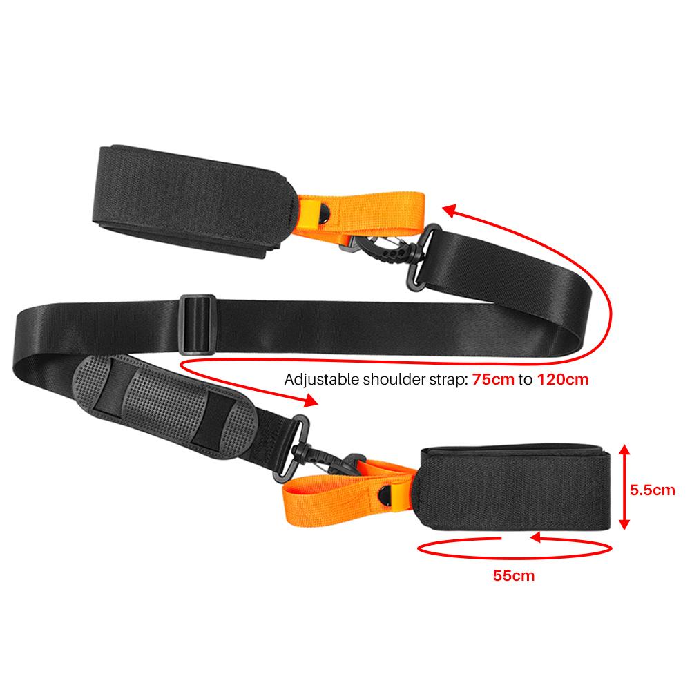 Ski Carrier Straps Skateboard Accessories Ski Shoulder Straps Adjustable Durable Skiing Gear Sled