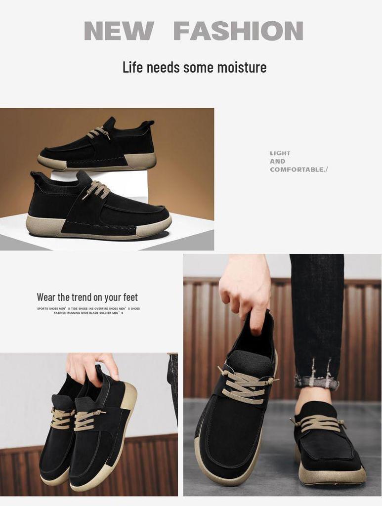 Men's 2025 Spring Lightweight Breathable Leather Shoes – Non-slip, Odor-resistant Casual Flats