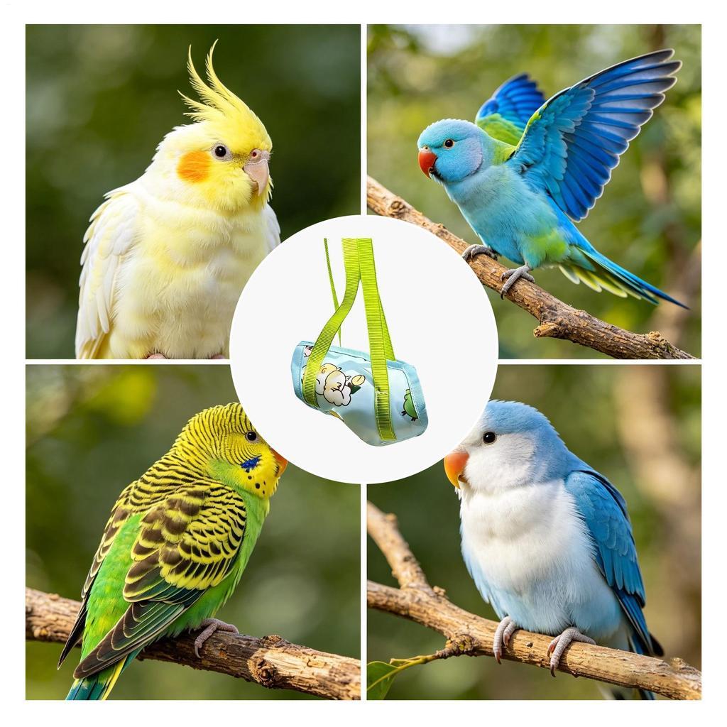 Portable Bird Carrier Parrot Sling Tote Travel for Cockatiel Conure Hiking Outdoor Walks Pet Moving Day Trips Grooming Transport
