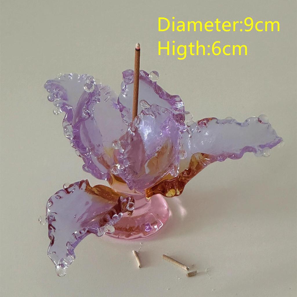 Creative Handmade Art Fragrance Insertion New Year Red Butterfly Orchid Flower Ornament, High Grade Iris Flower Gift