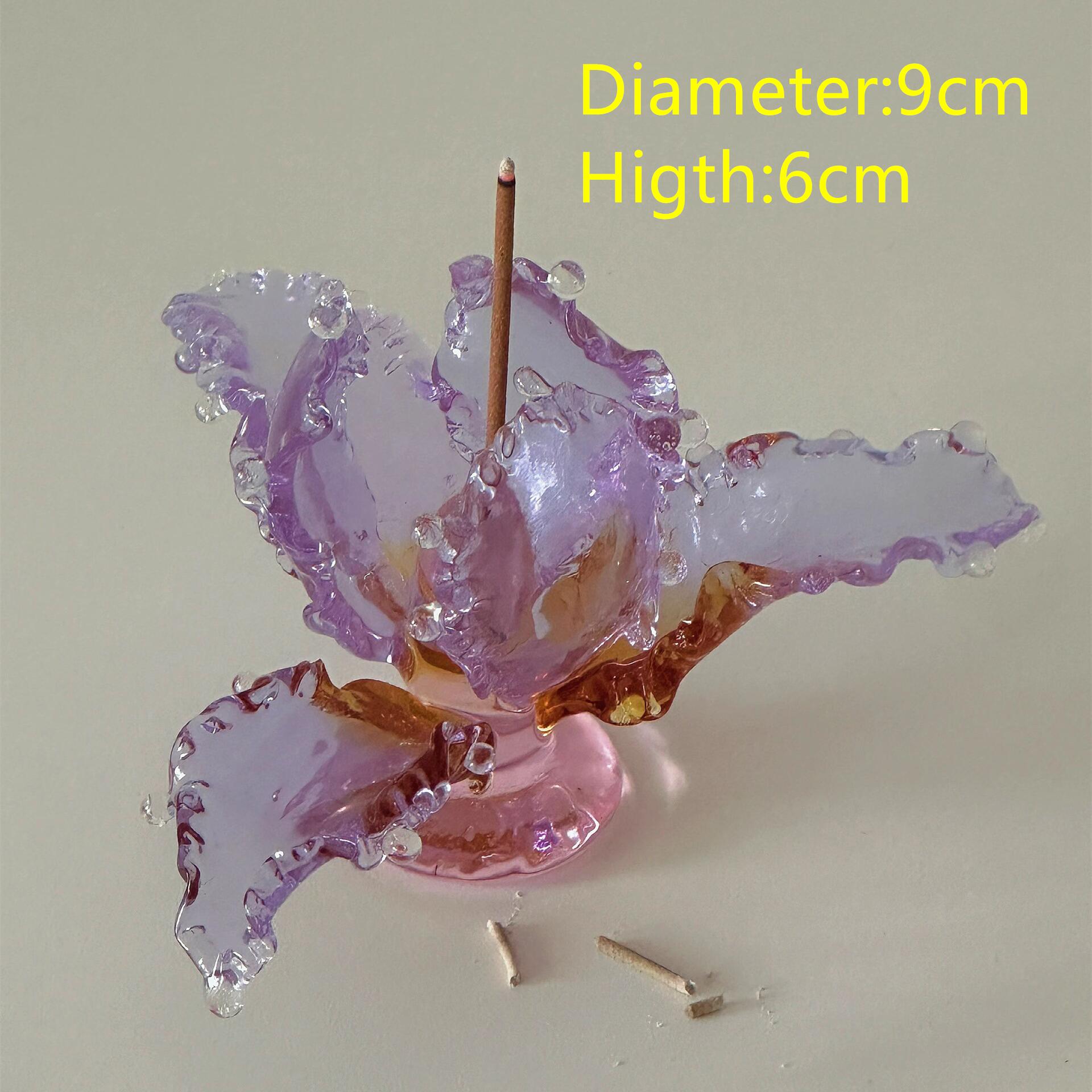 

Creative Handmade Art Fragrance Insertion New Year Red Butterfly Orchid Flower Ornament, High Grade Iris Flower Gift