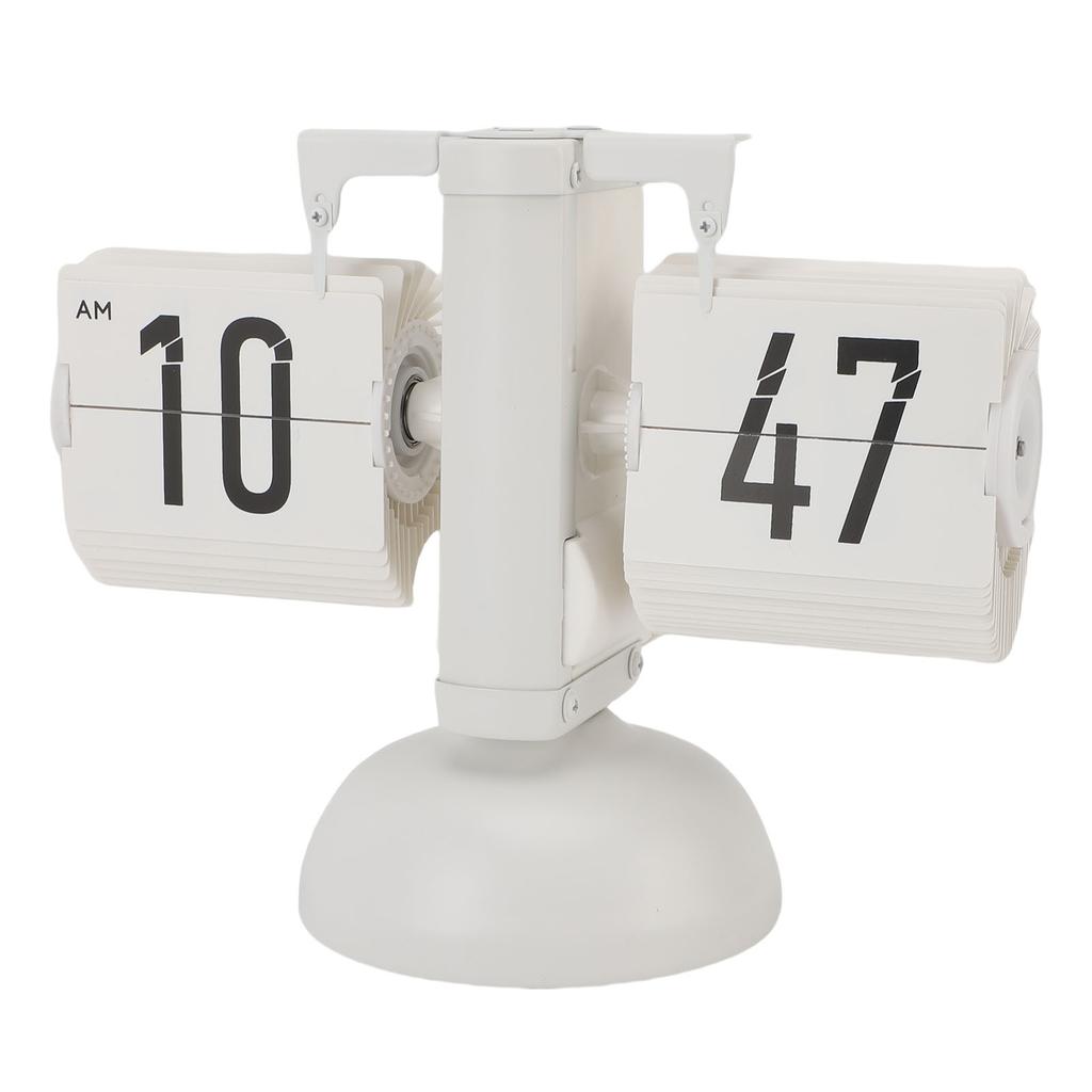 Flip Desk Clock 12 Hours Vintage Minimalist Digital Display Battery Operated Automatic Mechanical
