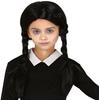Peruka Wednesday Addams Czarne Warkocze Halloween