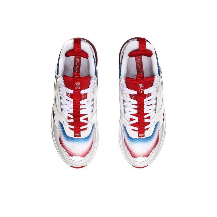 Li Ning 001 Departure Synthetic Leather Suede Fabric Shock Absorption Wear Resistant Non Slip Support Lightweight Low Top Running Shoes AGLN227-1