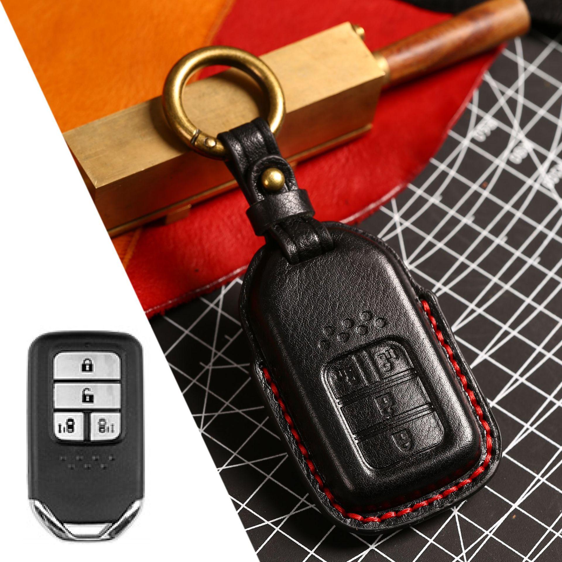 

Suitable for Honda key cover Accord XRV Haoying new Civic leather car key cover SF Express