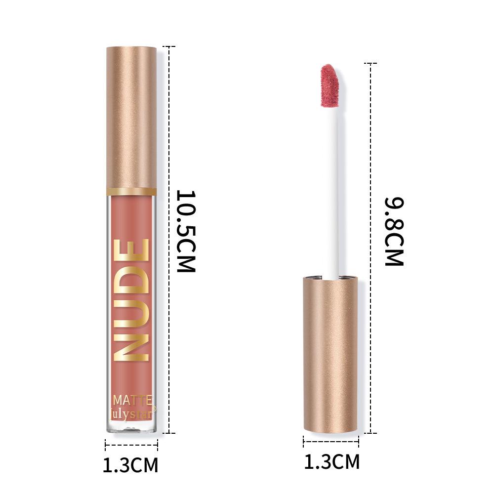 Long-lasting non-makeup natural three-dimensional lip glaze velvet matte non-stick cup lipstick lip mud color