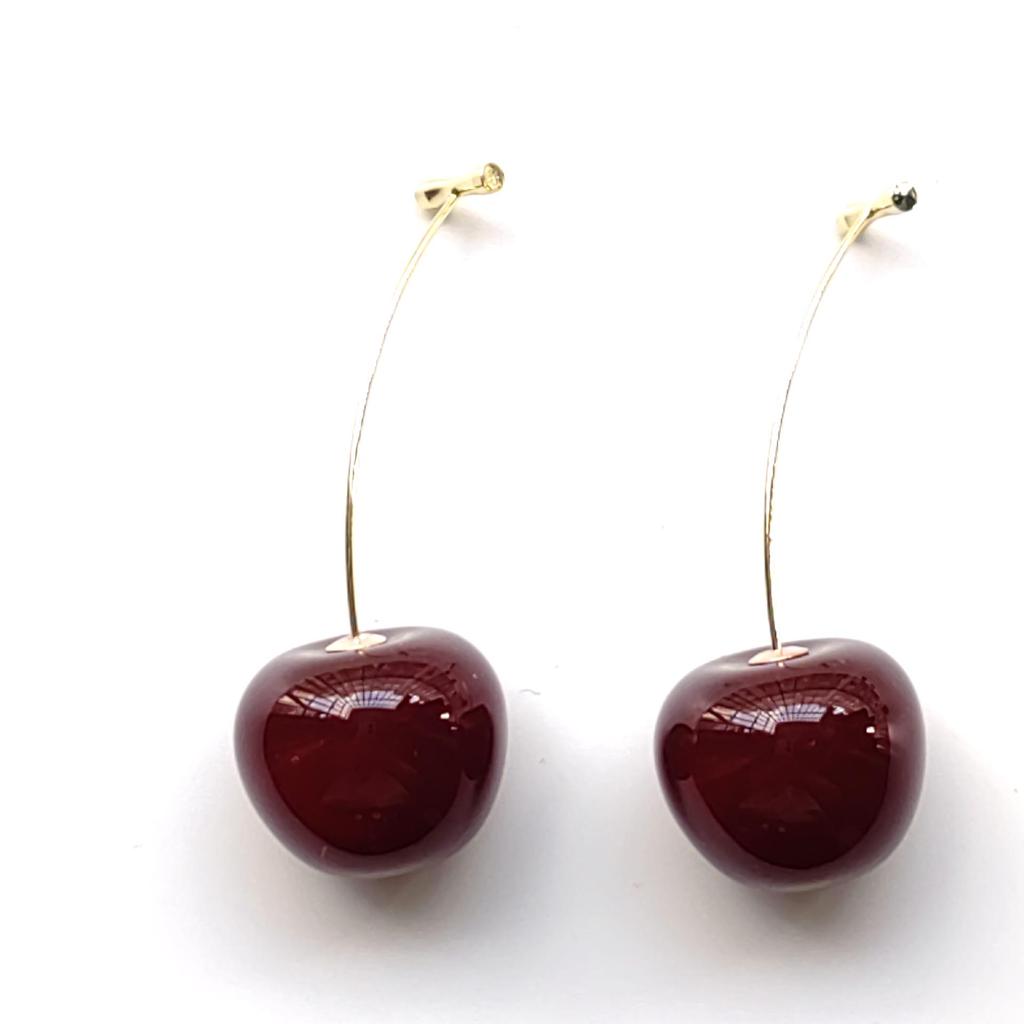 Cherry Fruit Earrings - 2024 Trendy Fresh Studs