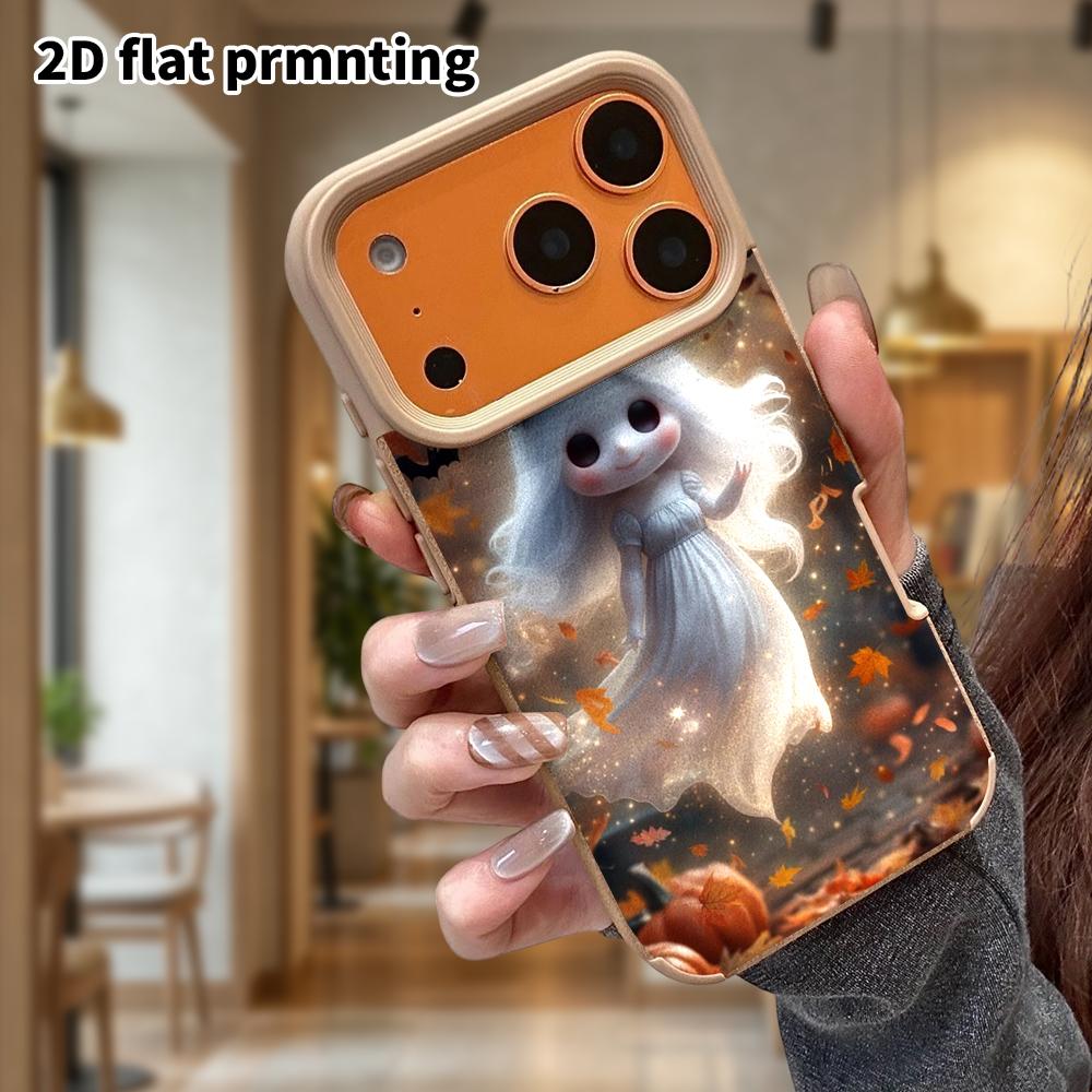 Phone Case: Lambskin 2D Flat Samsung Galaxy A34 A35 M05 M06 S20 S22 S21 FE Plus 5G Protective Case, Ghost Girl, Christmas and Halloween Gifts