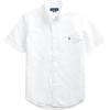 Polo Solid Color Polo Collar Button Logo Short Sleeve Shirt Men Shirts White 710794942-001