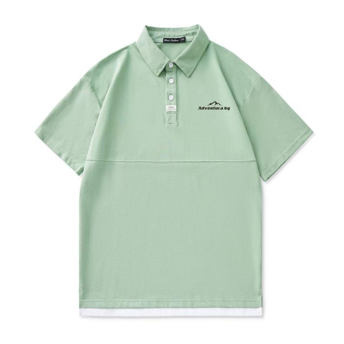 Men's Summer New Loose Short-sleeved POLO Shirt Men's Lapel Thin Short T-top