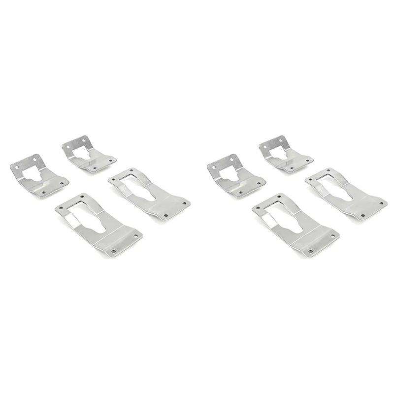 2X Motorcycle Trunk Bottom Quick-Release Mounting Slot Rear Side Box Slot Tail Box Bottom Plate Installation Accessories серебряный
