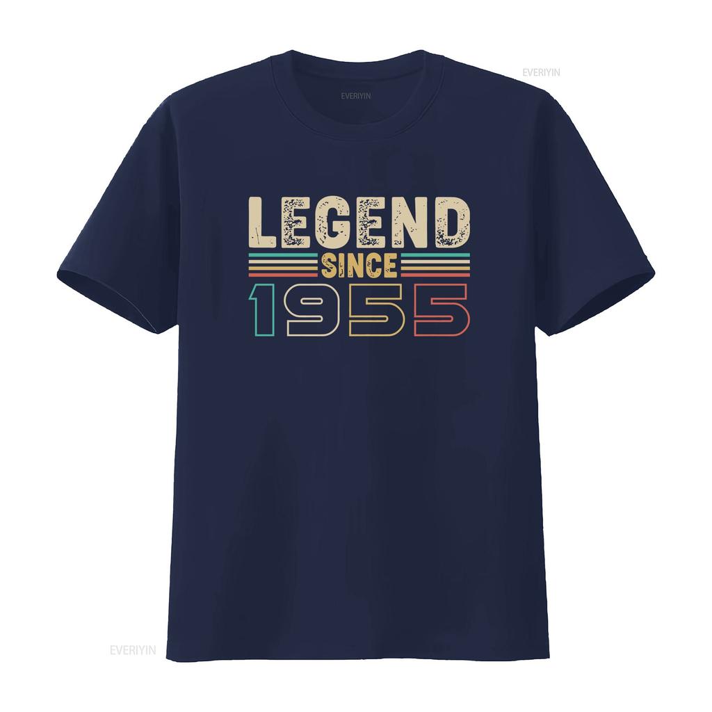 Legend Since 1955 Adults T Shirt Retro Style 70th Birthday Idea Soft Cotton Design for Men and Ladies vintage Washed