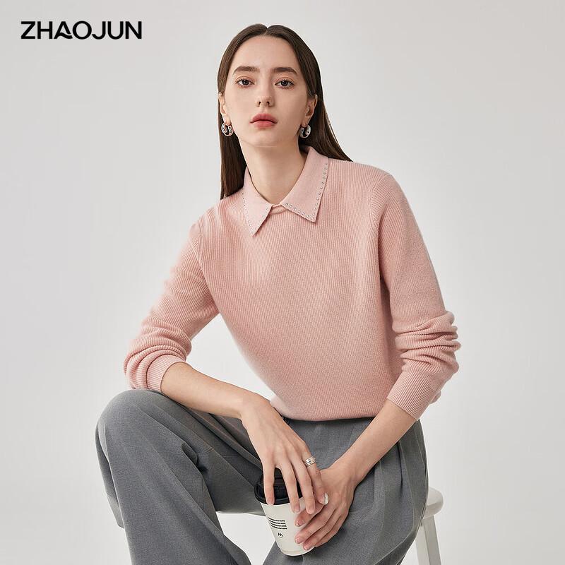 

Zhaojun Women s Gentle Simple Polo Neck Wool Sweater L