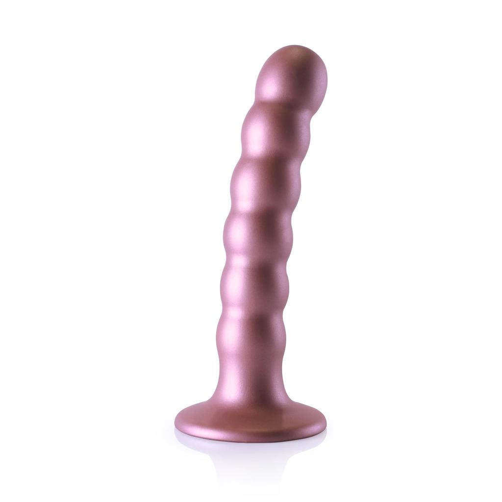 Ouch! - Silicone dildo with beads - 13 cm