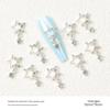 Gold & Silver Alloy Star Pendant Nail Art Accessory
