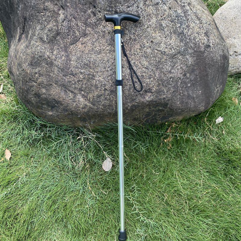 1PC Aluminum Alloy Telescopic Walking Stick Folding Trekking Pole Hiking Cane Crutch for Elderly People Outdoor Walking