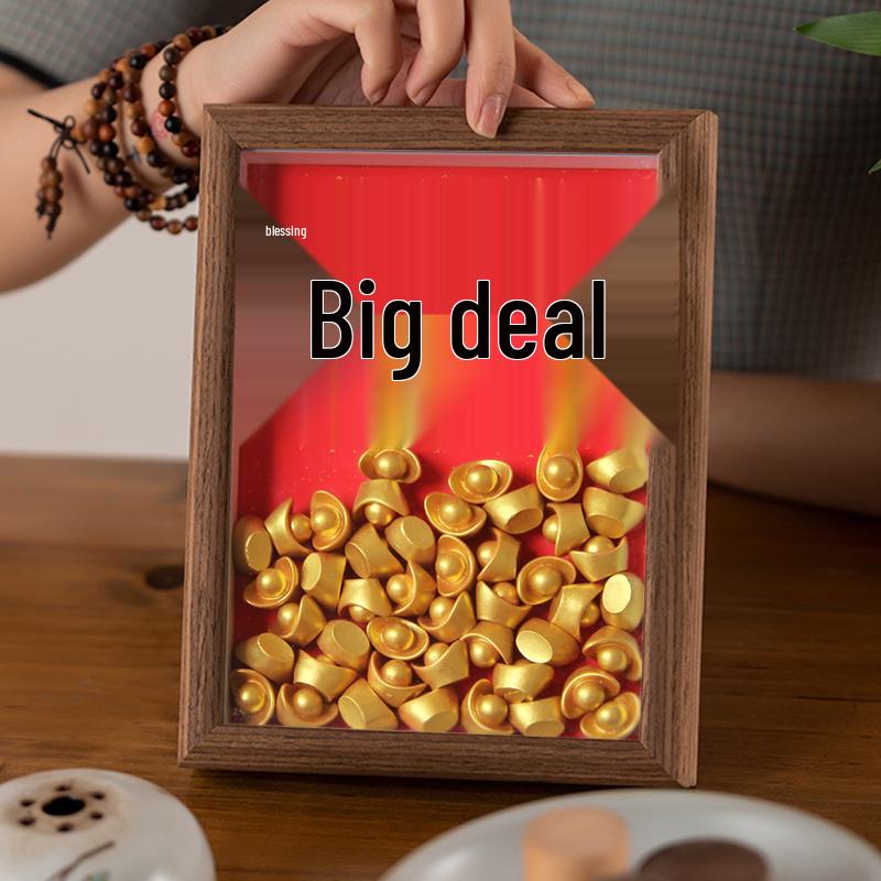 Customizable Small Ornament Display Stand - Barley Design Creative Gift  Gold Ingot  for Wealth