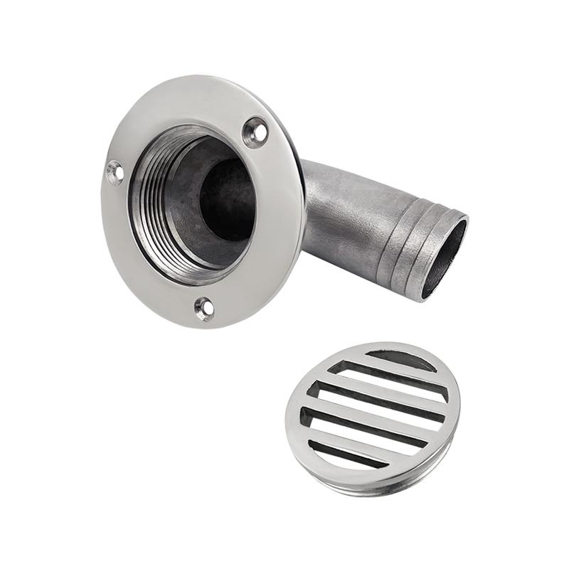 AndyMarine Stainless Steel Durable Deck Drain Cockpit Drain Scupper Plug Drainage Boat Accessories Marine Hardware
