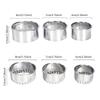 3Pcs Stainless Steel Dough Cutter Dumplings Molds Round Cookie Biscuit Cutters Circle Pastry Cutters Baking Circle Ring Molds