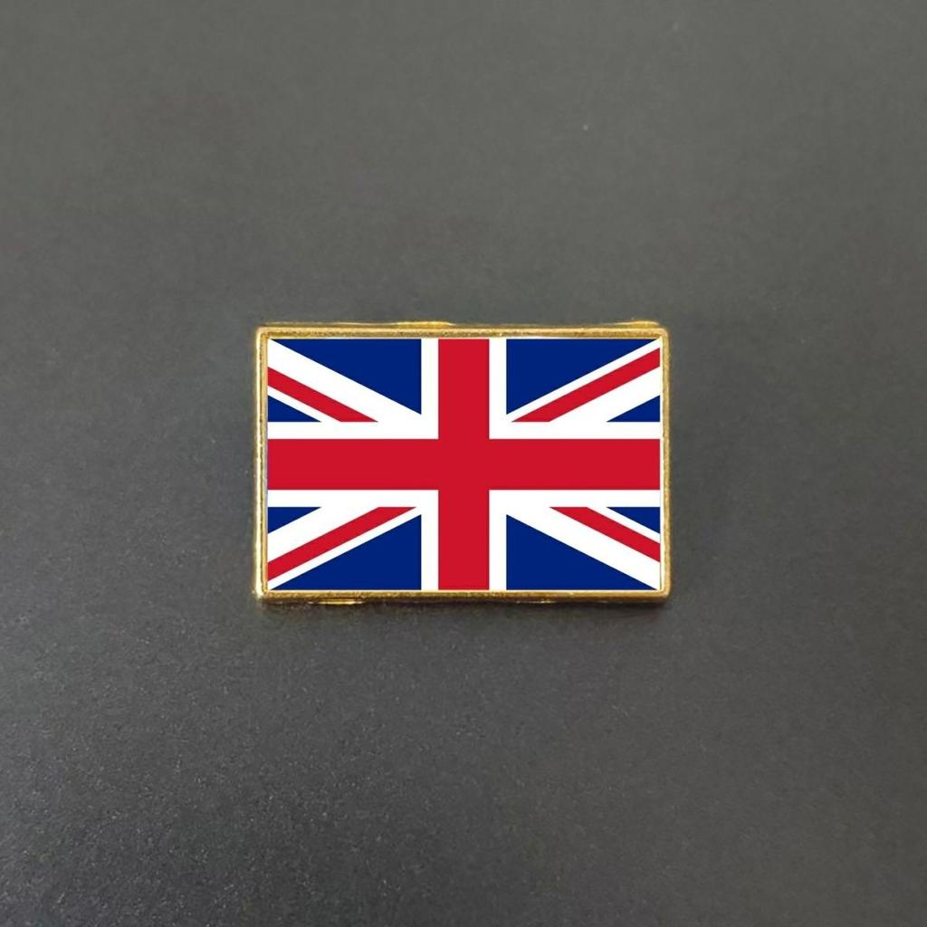 British Flag Brooch Style Brooch 2.5 * 1.5 Cm Zinc Alloy Coated Pvc Sun Never Sets Great Britain and