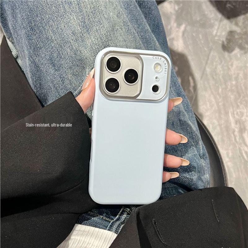 

Liquid Silicone Stain-Resistant iPhone 17 Pro Max Case - Solid Color, Drop-Proof Cover iPhone 13 синий