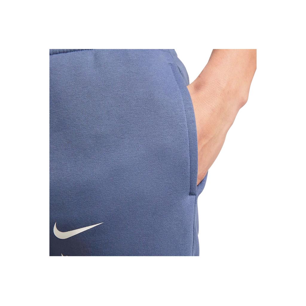 Nike Sport Lifestyle Serie Logo Buchstabe Fleece Warm Bündchen Gestrickte Jogginghose Herren Jogginghose Blau DX0796-491